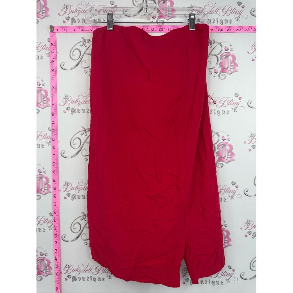 GAP strapless dress Bright red Pink Strapless dress flowy